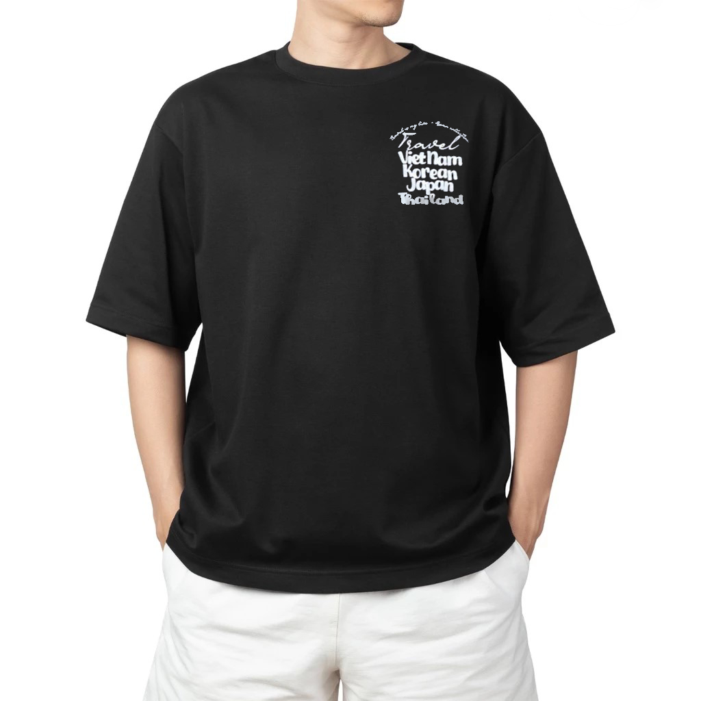 Áo thun Nam form rộng- Chất liệu 95%cotton - định lượng 250gsm