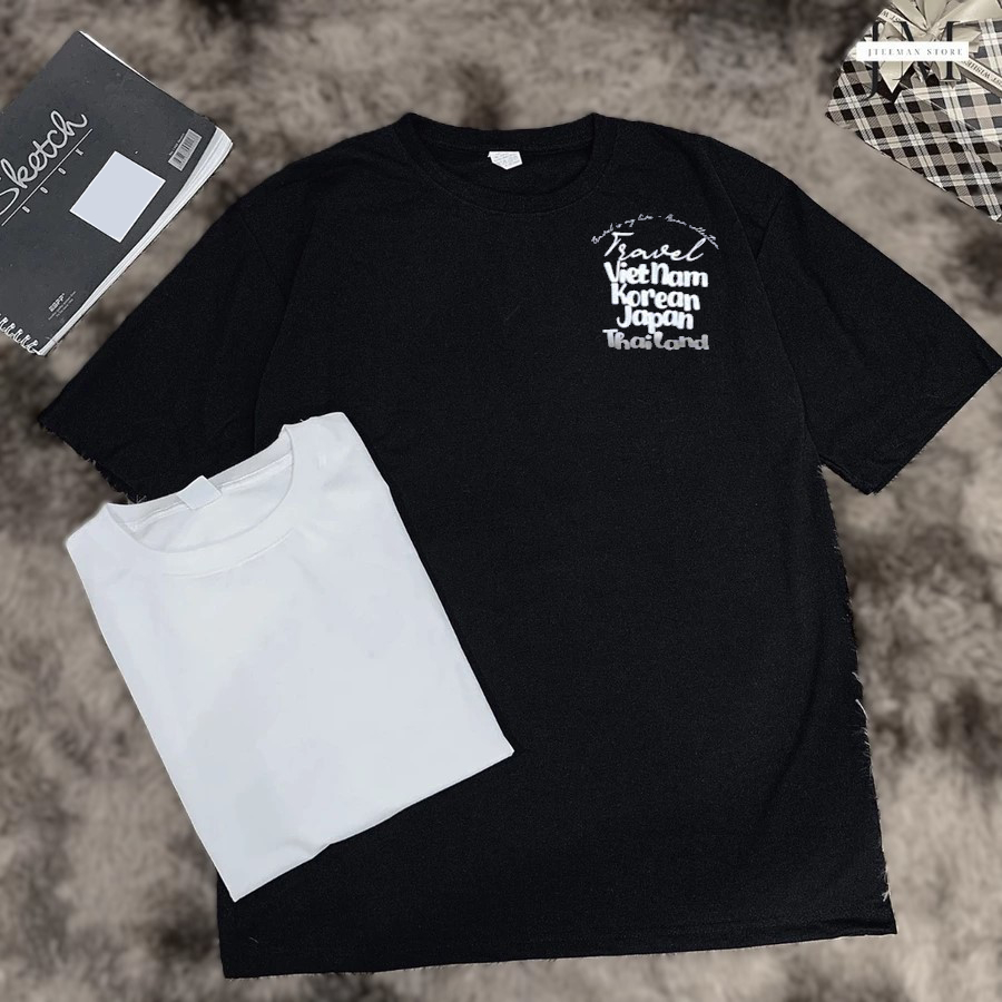 Áo thun Nam form rộng- Chất liệu 95%cotton - định lượng 250gsm