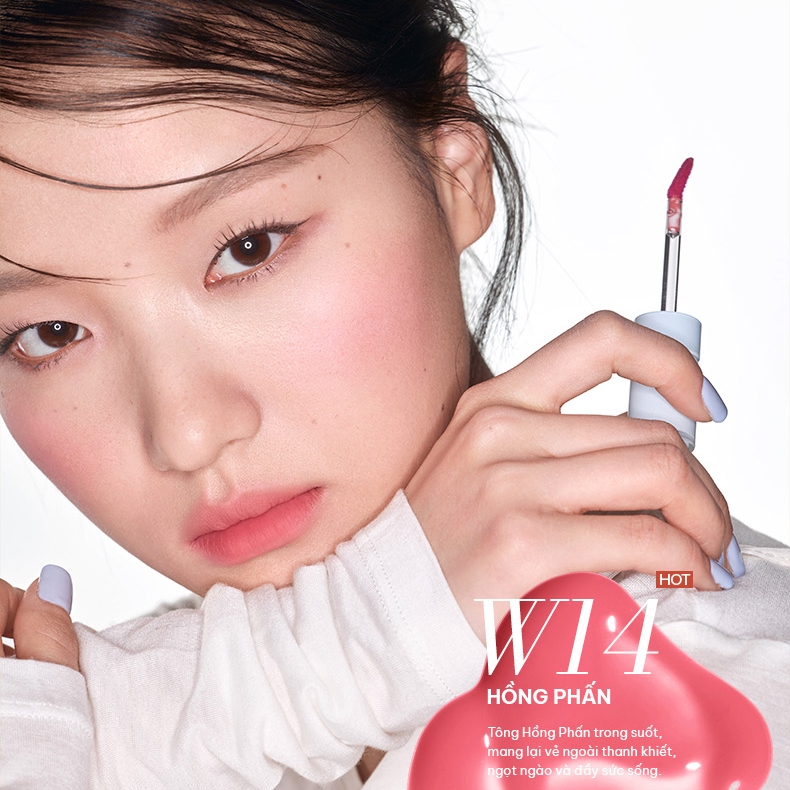 Son Tint Watery INTO YOU chất son tint lì mịn mướt môi, lâu trôi, không gây khô môi 3g