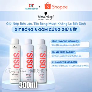 Xịt Bóng & Gôm Xịt Giữ Nếp Tóc OSIS+ Sparkler/Session/Freeze 300ml – Giúp Tóc Bóng Mượt, Giữ Nếp Tốt