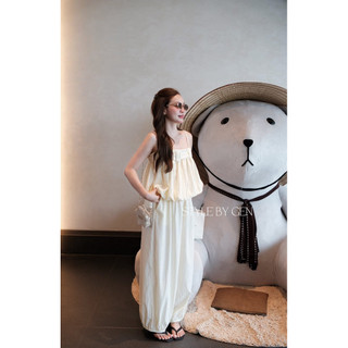 Set Bộ Áo 2 Dây Dáng Bí Mix Quần Bagy Dài Chun Genstyle