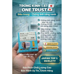 Tròng kính chính hãng Onetrust 1.61 chiết suất mỏng - (Độ Cận)