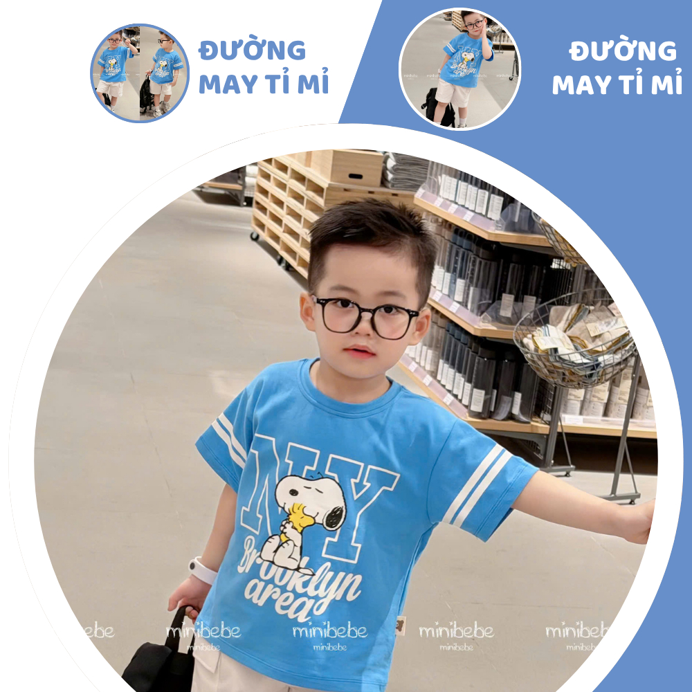 [À ƠI SHOP] A12- bộ cộc áo xanh chó snoppy ny - a117.1797