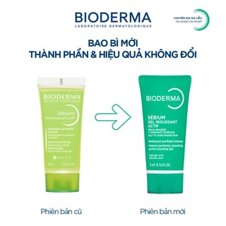[QUÀ TẶNG KHÔNG BÁN] Gel rửa mặt làm sạch sâu và giảm mụn Bioderma Sébium Gel moussant actif - 5ml