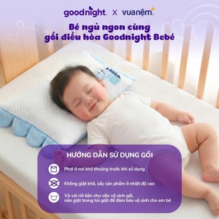 Gối Ngủ Cho Bé Tencel Vua Nệm Goodnight Bebe, Gối Điều Hòa Trẻ Em Mềm Thấm Hút Mồ Hôi 45x30cm