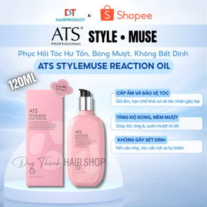 Tinh Dầu Dưỡng Tóc ATS Stylemuse Reaction Oil 120ml – Phục Hồi Tóc Hư Tổn, Bóng Mượt, Không Bết Dính