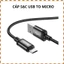 Micro USB 2.4A – Dây Sạc Nhanh 1m – Cáp Sạc Android, Samsung, Oppo, Xiaomi