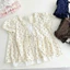 Áo Babydoll Chấm Bi Tay Bồng Mix Viền Bèo Siêu Xinh Hoadanbistore, Áo Sơ Mi Kiểu Tiểu Thư