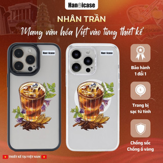 Ốp Lưng Điện Thoại Han icase Cho iPhone 12/13/14/15/16/17 Nhựa PC Cứng Chống Sốc, Ố Vàng Nhân Trần