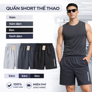 Quần short thể thao nam SPMQCT02 mặc nhà chất dù co giãn, thoáng mát - PigoFashion