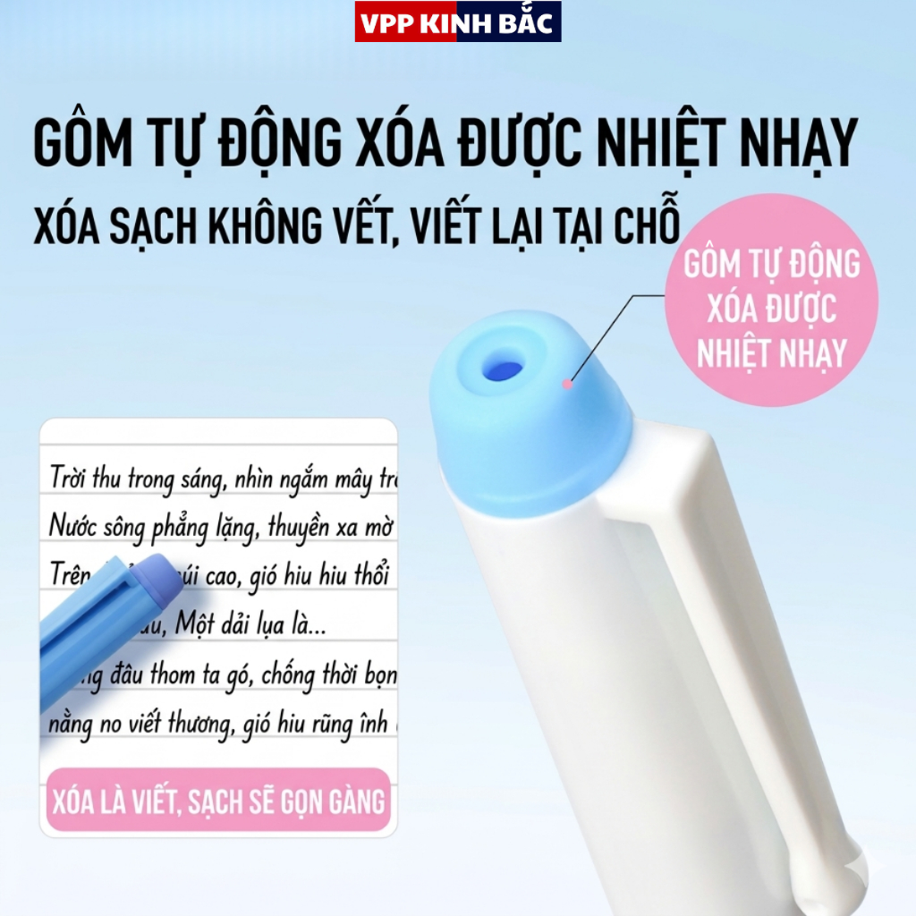 ( HOT 2026 - BÚT MÁY XÓA F38) Tự Động Cấp Mực Dành Cho HS Tiểu Học Từ Lớp 1-5, Viết Êm Trơn, Không Lem Bẩn