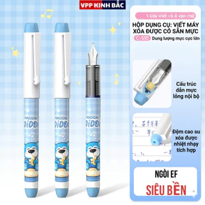 Bút Máy Xóa F38 Tự Cấp Mực Dùng Cho Học Sinh Tiểu Học - Viết Êm Trơn, Tẩy Xóa Sạch.