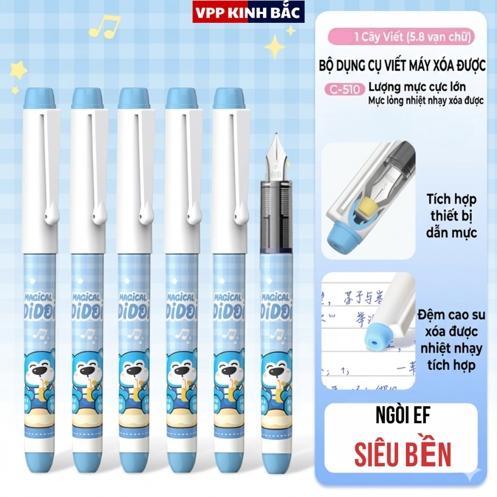 ( HOT 2026 - BÚT MÁY XÓA F38) Tự Động Cấp Mực Dành Cho HS Tiểu Học Từ Lớp 1-5, Viết Êm Trơn, Không Lem Bẩn