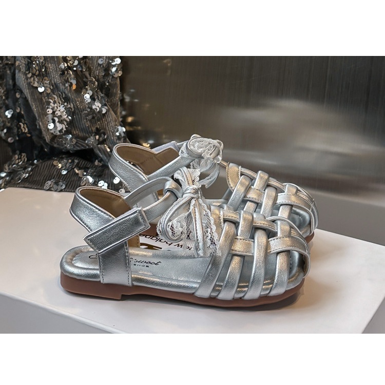 [M192] Giày Sandals Bé Gái Quai Đan Vintage, Dép Rọ Trẻ Em Đính Nơ Ren Phong Cách Hàn Quốc Cao Cấp Size 23-34 TH Kids