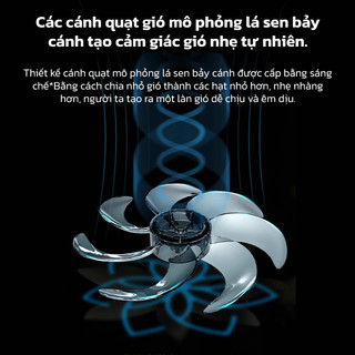 OOKAS Quạt đứng 7 cánh, 8 chế độ gió, kèm remote điều khiển và hẹn giờ.