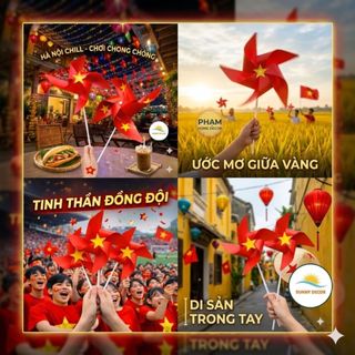Dây chong chóng 10 mét Trang Trí 30/4, Sự Kiện, Trường Học, Cafe (Nhựa, Bền Màu)