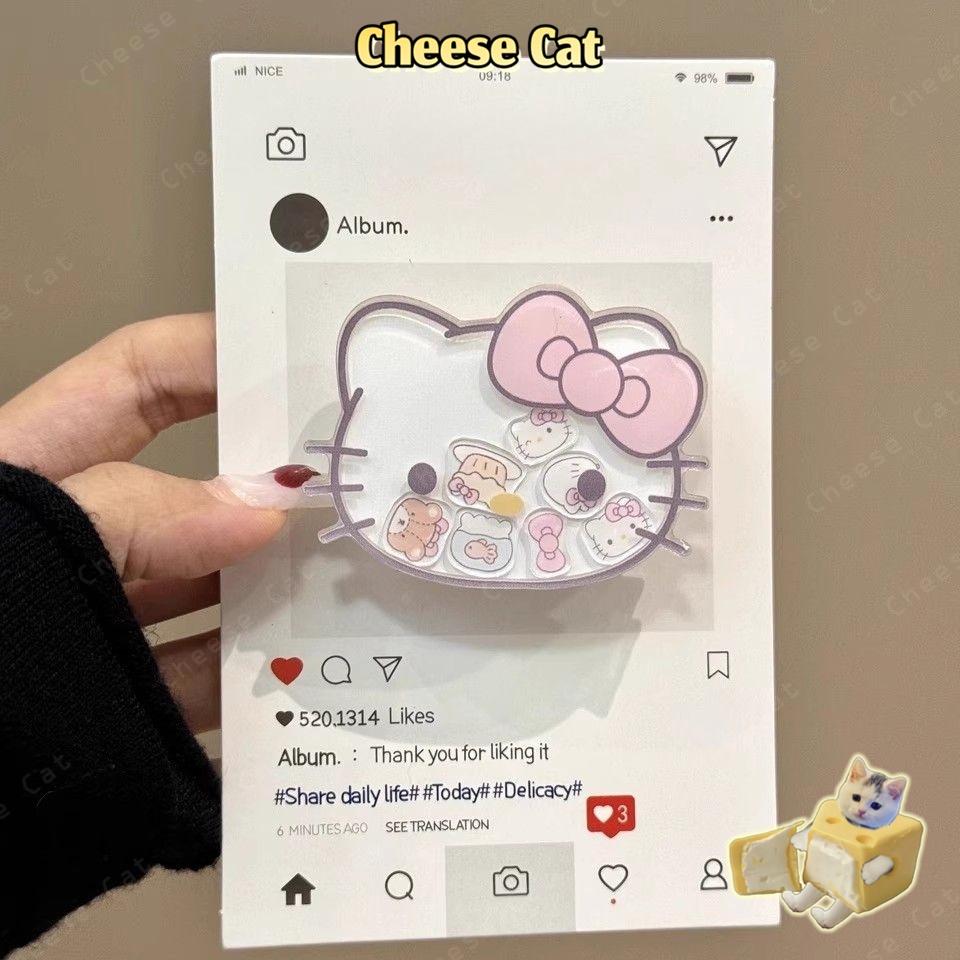 for KT Kitty giá đỡ điện thoại lắc giá đỡ điện thoại hai lớp giá đỡ điện thoại dính