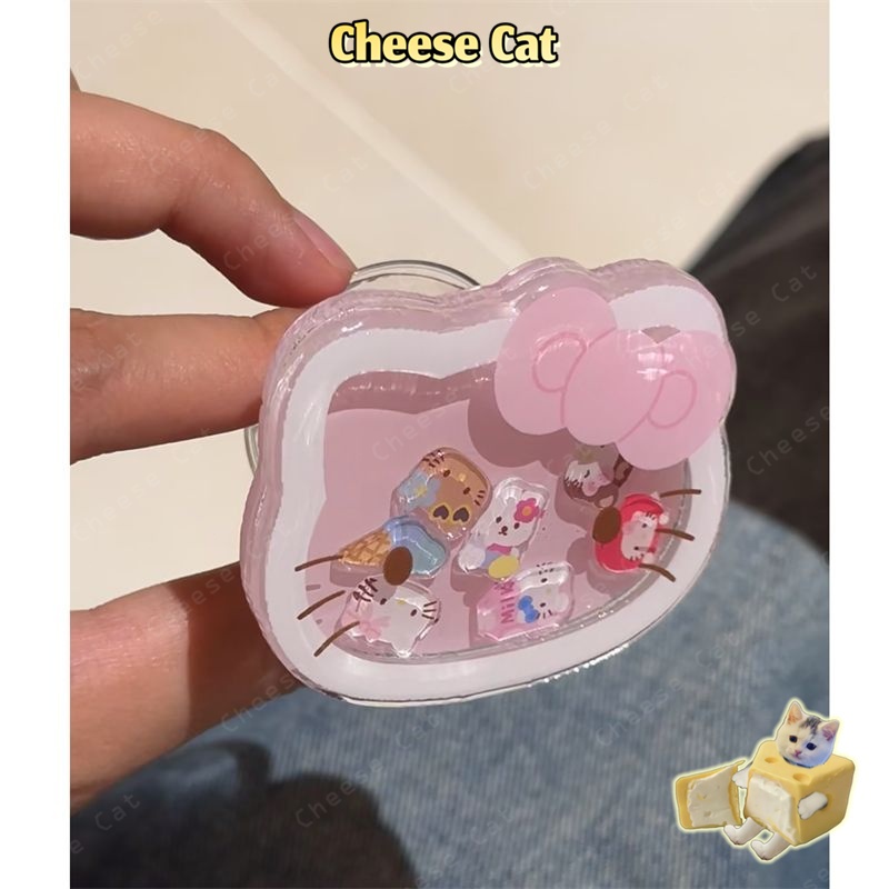 for KT Kitty giá đỡ điện thoại lắc giá đỡ điện thoại hai lớp giá đỡ điện thoại dính
