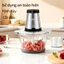 OIMIU Máy Xay Thịt đa Năng inox 304 dung tích Côí Xay Thịt Thuỷ Tinh 3L 4L