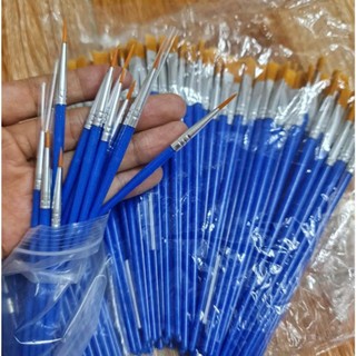 Set 5 Cọ Vẽ Màu Nước Tô Tượng Cán Nhựa Đầu Cọ Bằng Nylon