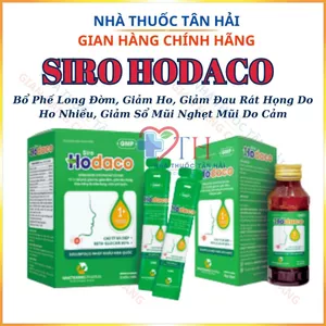 Siro HODACO hỗ trợ giảm ho, tiêu đờm, giảm đau rát họng, đau họng do ho