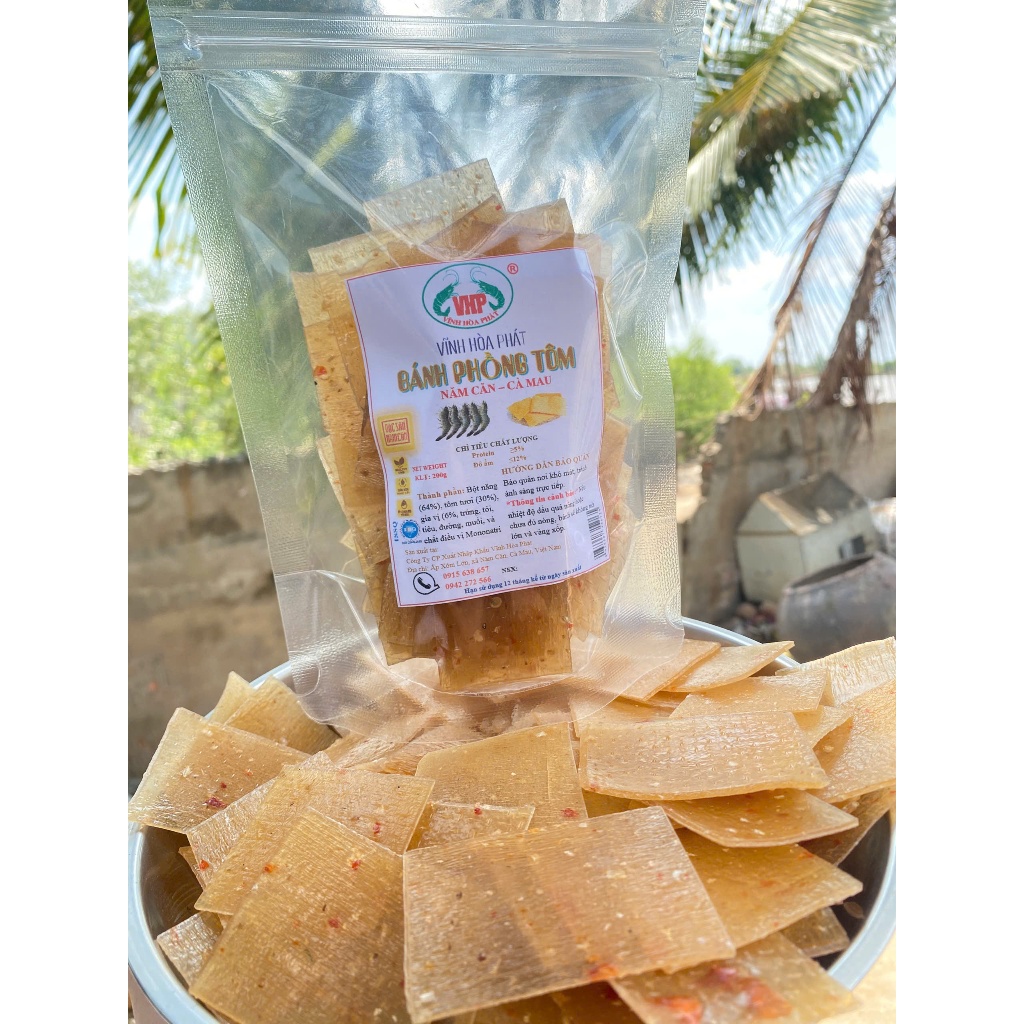 Bánh phồng tôm 30% tôm túi 200g