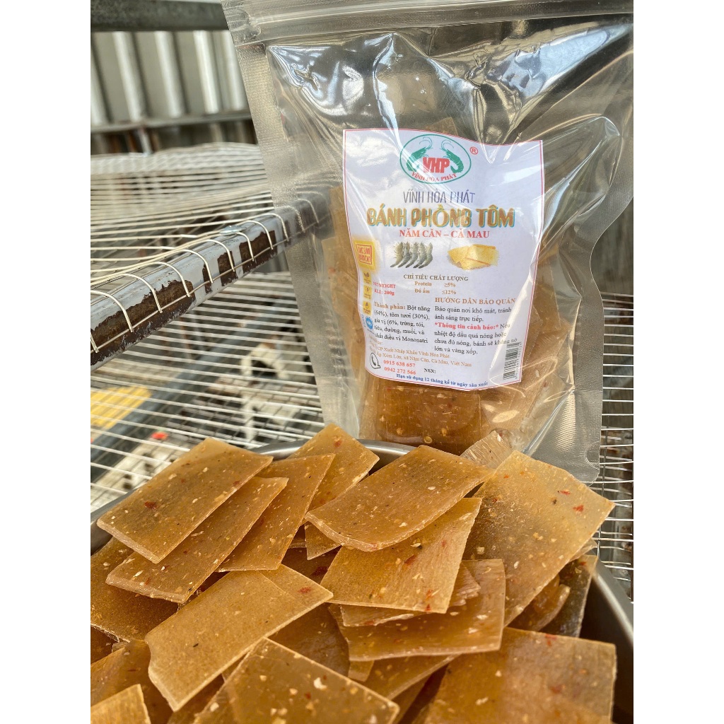Bánh phồng tôm 30% tôm túi 200g