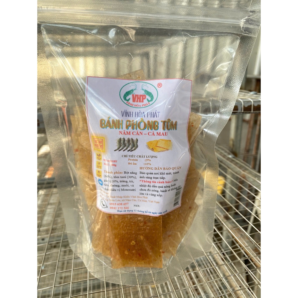 Bánh phồng tôm 30% tôm túi 200g