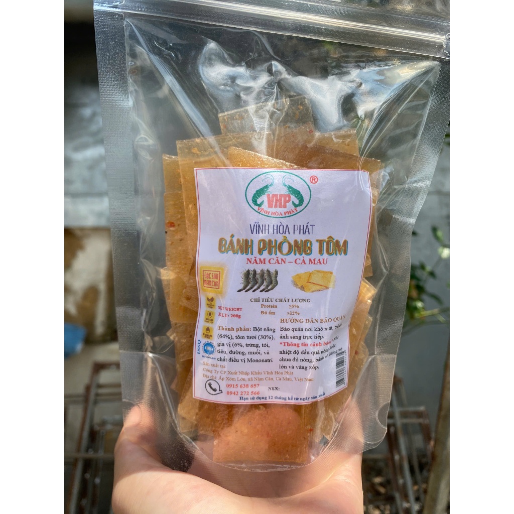 Bánh phồng tôm 30% tôm túi 200g