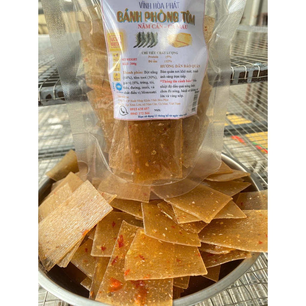 Bánh phồng tôm 30% tôm túi 200g