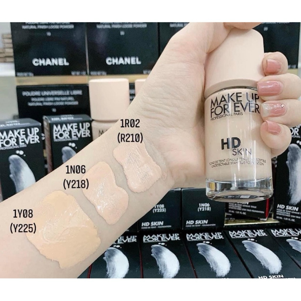 Kem nền Make Up For Ever HD Skin nắp be 1R02– Nền sáng hồng tự nhiên, căng bóng chuẩn Pháp