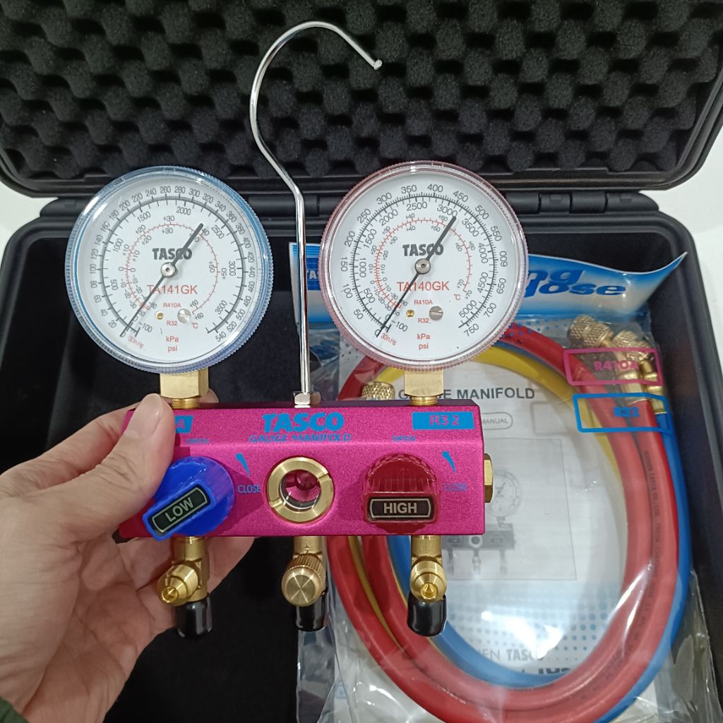 Đồng hồ sạc ga R32/R410A Tasco made in Japan TA122G-1-EXP