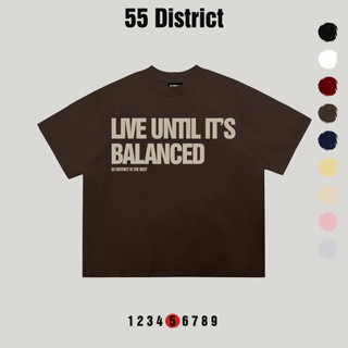 Áo thun boxy BALANCED áo phông form rộng nam nữ thời trang streetwear chất cotton D07