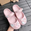 Dép Sục Ballet Hồng Pastel Quai Hậu Mềm Nhẹ Quai Hậu Êm Chân,Chống Trơn, Không Thấm Nước