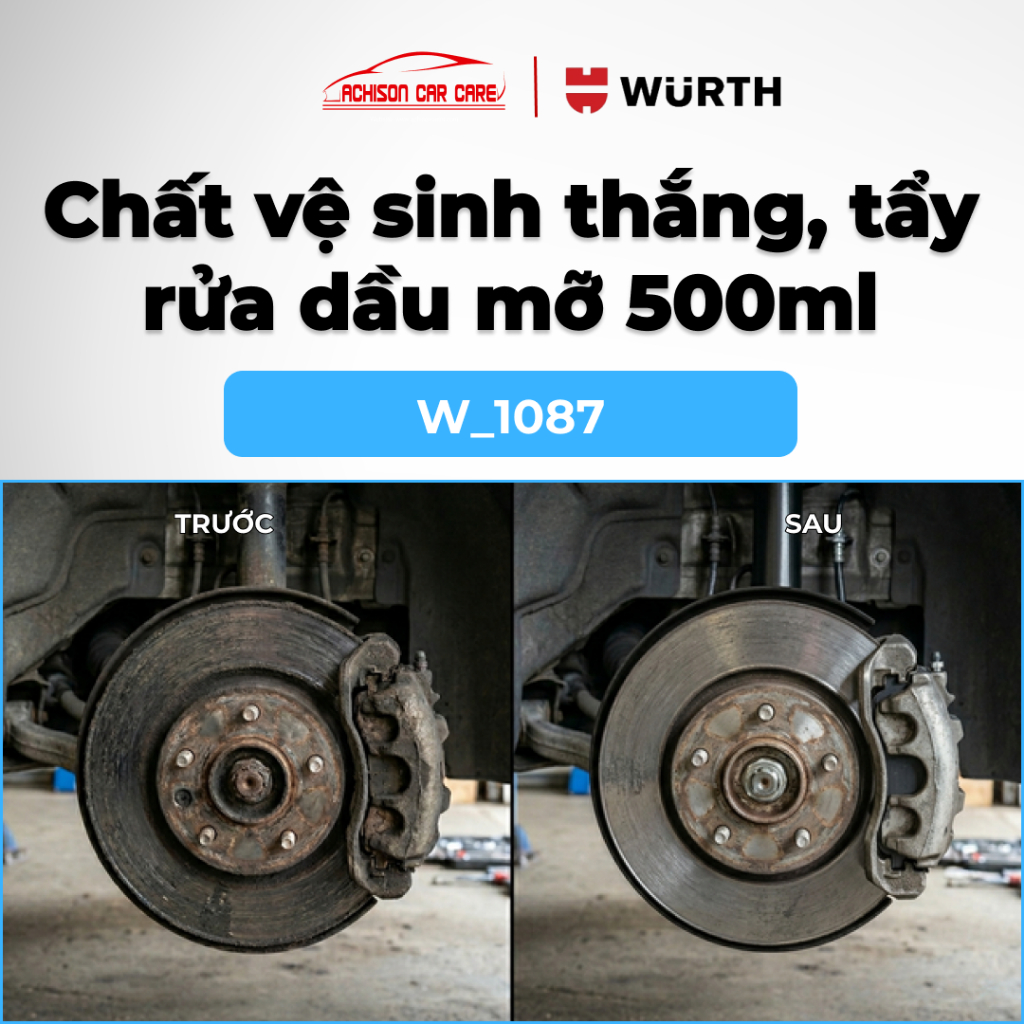 CHẤT VỆ SINH THẮNG WURTH 1087 500ML LÀM SẠCH DẦU MỠ KHÔ NHANH KHÔNG VẾT