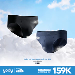 Combo 2 quần lót nam tam giác Yody phối cạp sọc thông thoáng TRA MCUN25A006