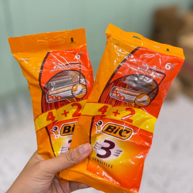 dao cạo râu bic hàng công ty 6 cây 1 gói chính hãng [hoả tốc]