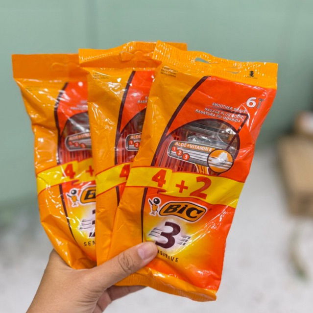 dao cạo râu bic hàng công ty 6 cây 1 gói chính hãng [hoả tốc]