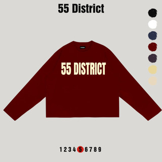 Áo Thun Dài Tay 55 DISTRICT Long Boxy Form Rộng Nam Nữ Streetwear Chất Cotton Thoáng Mát DLB01