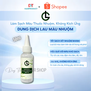Dung Dịch Lau Màu Nhuộm Tóc Trên Da 50ml - Làm Sạch Màu Thuốc Nhuộm Cứng Đầu, Dịu Nhẹ Không Kích Ứng