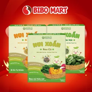 Nui Xoắn Ăn Dặm ANPASO Cho Bé 100g - Nui Rau Củ, Cải Bó Xôi, Bí Đỏ - Bibomart