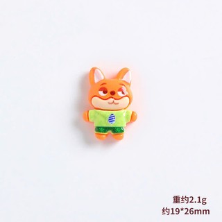 Set charm thỏ và cáo mini version 2- Hoạt hình zootopia vui nhộn siêu cute gắn dép hottrend