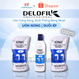 Thuốc Uốn Nóng, Duỗi Ép Đa Năng DELOFIL Chính Hãng 1000ml – Uốn Tóc Căng Sóng, Duỗi Thẳng Bóng Mượt.
