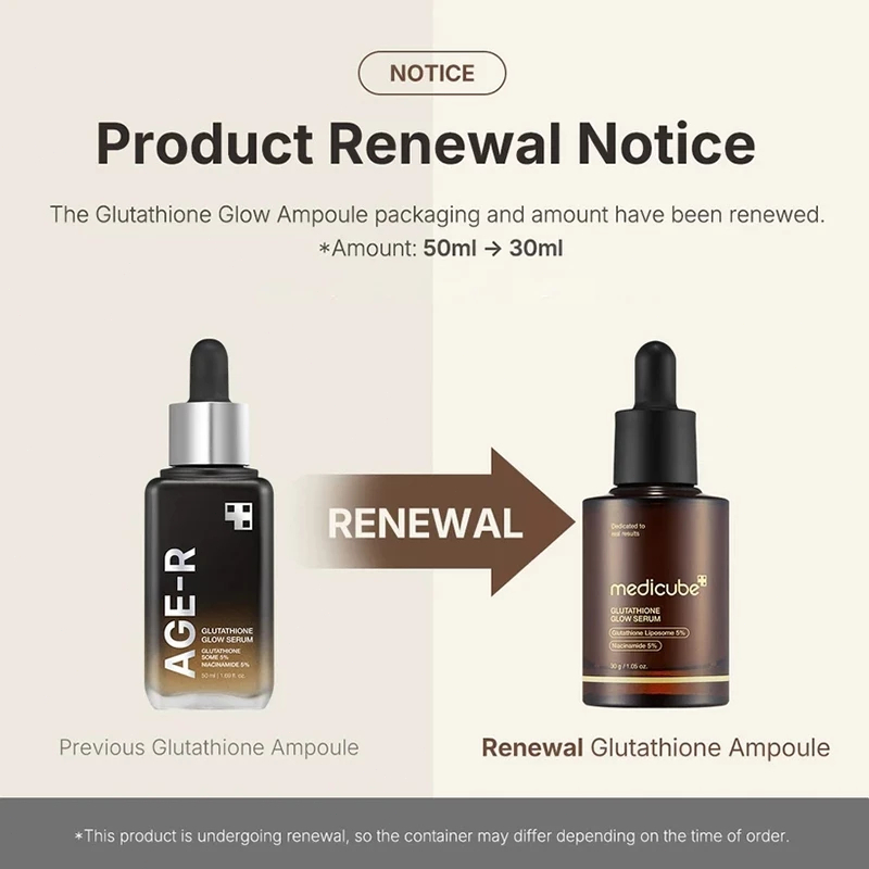 Serum Medicube AGE-R Glutathione Glow Ampoule 30ml Dưỡng Sáng Da, Tăng Đàn Hồi, Mờ Thâm, Cấp Ẩm