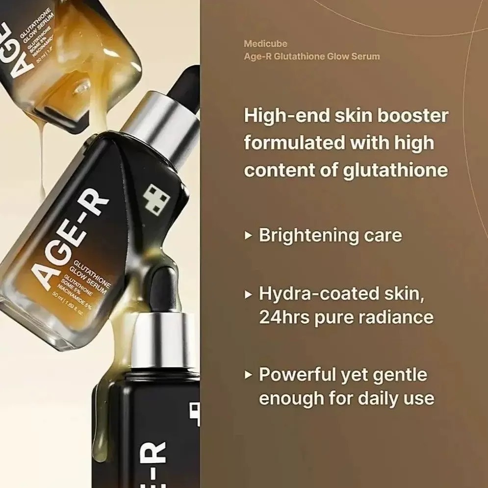 Serum Medicube AGE-R Glutathione Glow Ampoule 30ml Dưỡng Sáng Da, Tăng Đàn Hồi, Mờ Thâm, Cấp Ẩm