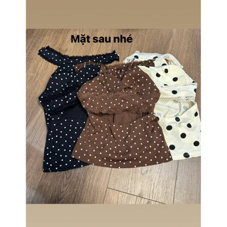 Set 2 món áo yếm phối ren hở lưng + quần ren lửng hottrend