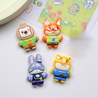 Set charm thỏ và cáo mini version 2- Hoạt hình zootopia vui nhộn siêu cute gắn dép hottrend