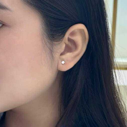 [CHAT TRƯỚC KHI ĐẶT] Bông Tai Nụ Tierra FBT0005 Vàng 10K, Đính Đá CZ 3.6mm, Thiết Kế Trơn, Đơn Giản, Phụ Kiện Trang Sức