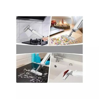 [THANH LÝ RẺ] Cây Lau Tự Vắt Mini Đa Năng Kèm 2 Bông Lau, Cây Lau Bàn Bếp Cầm Tay Nhỏ Gọn Có Gạt Nước