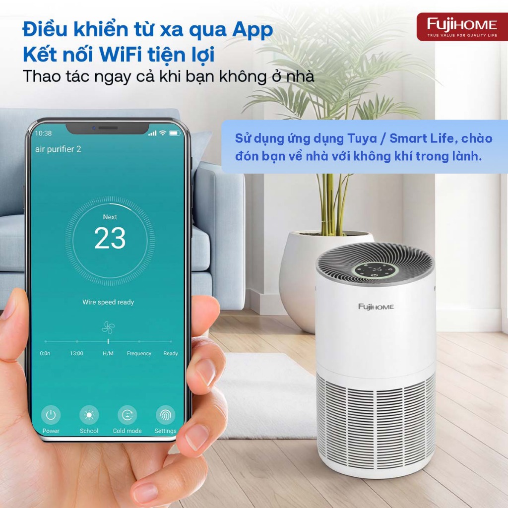 Màng lọc cho máy lọc không khí AP5GRAND-H13+CARBON Nhập Khẩu FUJIHOME, lõi lọc không khí cao cấp